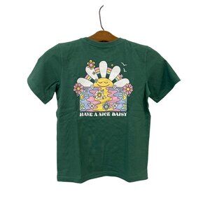 Life Is Good Short Sleeve Crusher Tee Kids Medium Spruce Green Cotton Basic NEW